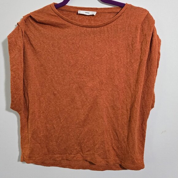 Mango rust orange color shirt size S - Picture 1 of 3